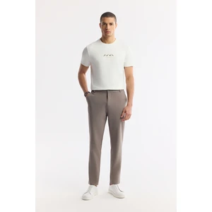Avva Erkek Vizon Beli Lastikli Bi-Stretch Teknik Kumaş Slim Fit Pantolon A51Y3077