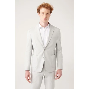 Erkek Gri Astarsız Bı-stretch Çift Yırtmaçlı Ceket A31Y4004