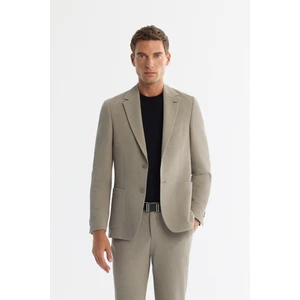 Avva Erkek Vizon Mono Yaka Bi-Stretch Astarsız Blazer Comfort Slim Fit Ceket A42Y4012