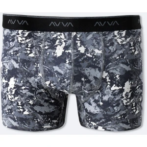 Avva Erkek Gri Desenli Pamuklu Tekli Regular Fit Boxer A51Y9502