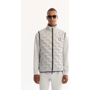 Avva Erkek Gri Dik Yaka Su İtici Rüzgar Geçirmez Hafif Şişme Comfort Fit Yelek A52Y6583