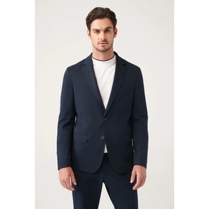 Erkek Lacivert Astarsız Bı-stretch Çift Yırtmaçlı Ceket A31Y4000