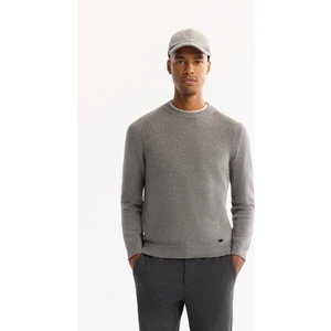 Avva Erkek Gri Bisiklet Yaka Soft Touch Dokulu Triko Regular Fit Kazak A52Y5050