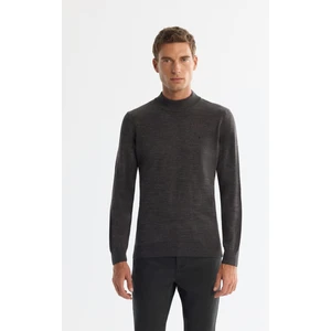 Avva Erkek Antrasit Yarım Balıkçı Yaka Tüylenmeyen Triko Regular Fit Kazak E005001