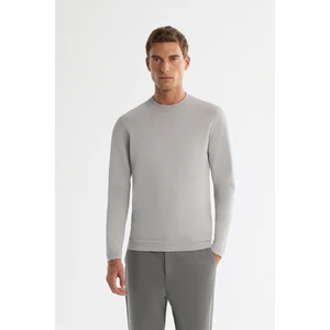 Avva Erkek Gri Yüksek Bisiklet Yaka Rayon Triko Regular Fit Kazak A42Y5001