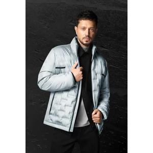 Avva Erkek Gri Kapüşonlu Su İtici Rüzgar Geçirmez Şişme Regular Fit Mont B006082