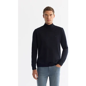 Avva Erkek Lacivert Yarım Balıkçı Yaka Tüylenmeyen Triko Regular Fit Kazak E005001