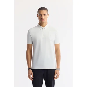 Avva Erkek Beyaz Kıvrılmaz Polo Yaka Bi-Stretch Teknik Kumaş Regular Fit T-Shirt A51Y1156