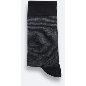Avva Erkek Siyah Bambu Desenli Soket Çorap A52Y8501