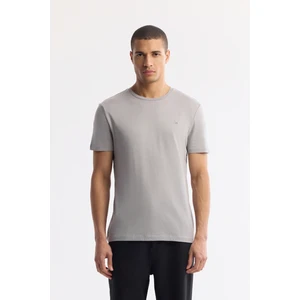 Avva Erkek Gri Bisiklet Yaka Soft Touch Basic Regular Fit T-Shirt B001171