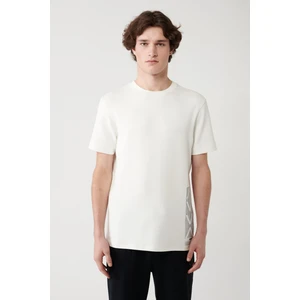 Avva Erkek Beyaz Baskılı Bisiklet Yaka Soft Touch Regular Fit T-Shirt A41Y1328