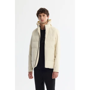 Avva Erkek Ekru Kapüşonlu Su İtici Rüzgar Geçirmez Çıkarılabilir Yelekli Mevsimlik Mont A42Y6100