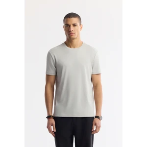 Avva Erkek Taş Bisiklet Yaka Bi-Stretch Soft Touch Basic Regular Fit T-Shirt B001031