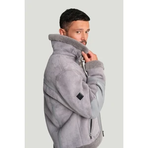 Avva Erkek Gri Kürklü Yaka Deri Görünümlü  Napa Comfort Fit Mont A42Y6128