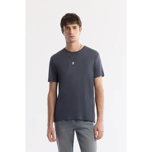 Avva Erkek Antrasit Bisiklet Yaka Soft Touch Basic Regular Fit T-Shirt B001171