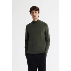 Avva Erkek Haki Yarım Balıkçı Yaka Rayon Triko Regular Fit Kazak A42Y5100