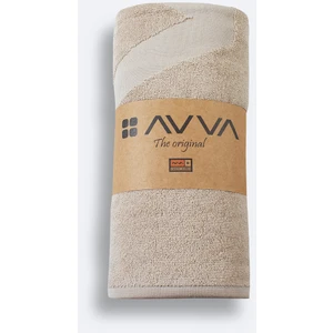 Avva Erkek Bej Desenli %100 Pamuk Plaj Havlusu  A41Y8204