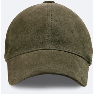 Erkek Haki %100 Süet Deri Spor Şapka A42Y9286