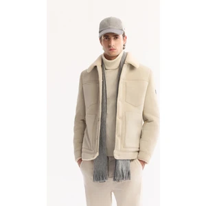 Avva Erkek Ekru Kürklü Yaka Napa Comfort Fit Mont A52Y6057