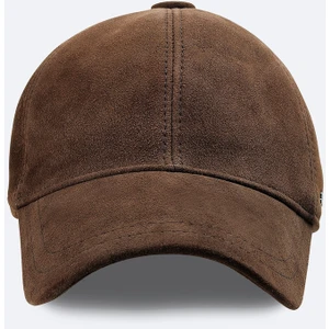 Erkek Kahverengi %100 Süet Deri Spor Şapka A42Y9286