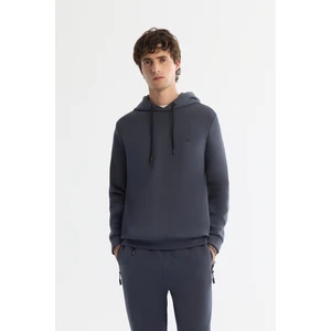 Avva Erkek Antrasit Kapüşonlu Esnek Yumuşak Doku İnterlok Kumaş Regular Fit Sweatshirt B001101