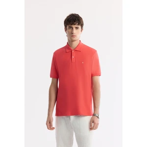 Avva Erkek Mercan Kıvrılmaz Polo Yaka %100 Pamuk Basic Regular Fit T-Shirt B001032