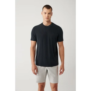 Erkek Antrasit Bisiklet Yaka Baskılı Soft Touch Regular Fit T-shirt A41y1032