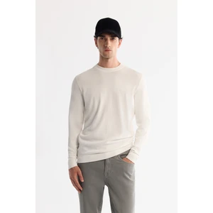 Avva Erkek Ekru Yüksek Bisiklet Yaka Rayon Triko Regular Fit Kazak A42Y5001