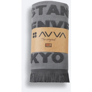 Avva Erkek Antrasit Desenli %100 Pamuk Plaj Havlusu  A51Y8200