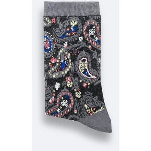 Avva Erkek Antrasit Pamuklu Desenli Soket Çorap A42Y8523