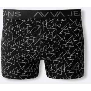 Avva Erkek Siyah Desenli Pamuklu Tekli Regular Fit Boxer A42Y9533