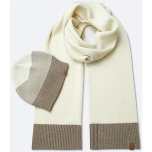 Erkek Vizon Blok Renli Triko Atkı Bere Takımı A42Y9224