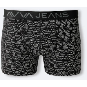 Avva Erkek Siyah Desenli Pamuklu Tekli Regular Fit Boxer A42Y9532