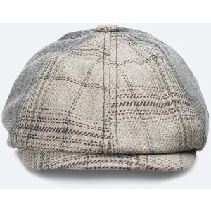 Avva Erkek Antrasit Yün Karışımlı Ekose Desenli Kasket Şapka A42Y9278