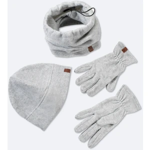 Avva Erkek Gri Polar Basic Boyunluk Bere ve Eldiven Seti B009250