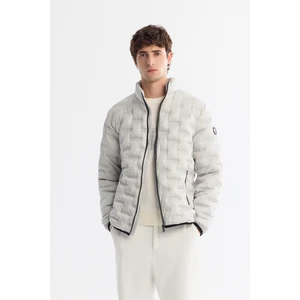 Avva Erkek Gri Dik Yaka Su İtici Rüzgar Geçirmez Şişme Hafif Comfort Fit Mont A42Y6154