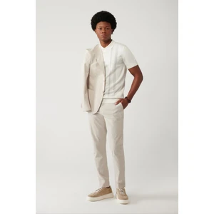 Avva Erkek Bej Yandan Cepli Esnek Kumaşlı Gofreli Pamuklu Lightweight Relaxed Fit Pantolon A41Y3202