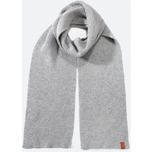 Avva Erkek Gri Yün Karışımlı Fitilli Atkı B009400