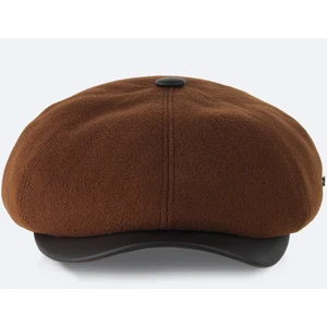 Avva Erkek Taba Yün Karışımlı Deri Siperlikli Kasket Şapka A42Y9284