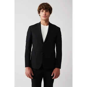 Erkek Siyah Astarsız Bı-stretch Çift Yırtmaçlı Ceket A31Y4004