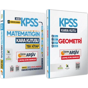 Karakutu Yayınları 2025 KPSS Kara Kutu Matematik Tek Kitap ve Geometri Set Çıkmış Soru Bankası 