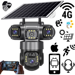 Kablosuz 7/24 Güvenlik: 4g Sım Kartlı 6mp Kamera. Güneş Enerjili, Çift Yönlü Ses ve Anında Bildirim