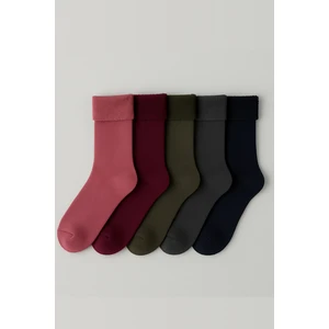 Katia & Bony Kadın 5'li Havlu Soket Çorap Pembe Mix