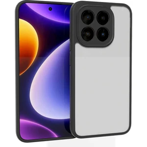 Xiaomi 15T Kılıf Kamera Korumalı Renkli Kenarlı Arkası Şeffaf Roll Kapak