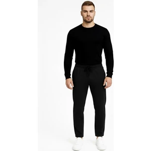 Erkek Siyah 3 Iplik Şardonlu Eşofman ALTI-P2019