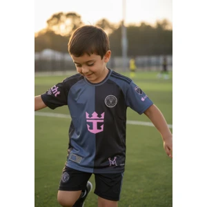 Bite Nose Messi Inter Miami 2023/24 Pembe Halı Saha Forma Tişört Şort Takımı