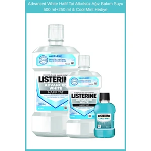 Advanced White 500 ml & 250 ml Advanced White + Listerine Mouthwash-Coolmınt