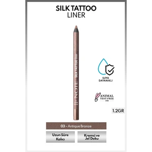 Note Cosmetics Silk Tattoo Liner Suya Dayanıklı Ipeksi Jel Göz Kalemi - 03 Antique Bronze - Bronz (Işıltılı)