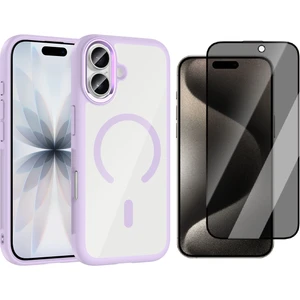 iPhone 17 Kılıf M-Safe Şarj Özellikli Metal Kamera Çerçeveli Zore Tiko Kapak + Hayalet Ekran Koruyucu