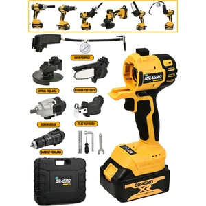 Alman Süper 6'lı Set Taşlama Somun Sıkma Tilki Kuyruğu Dal Budama Akülü Vidalama Hava Pompası